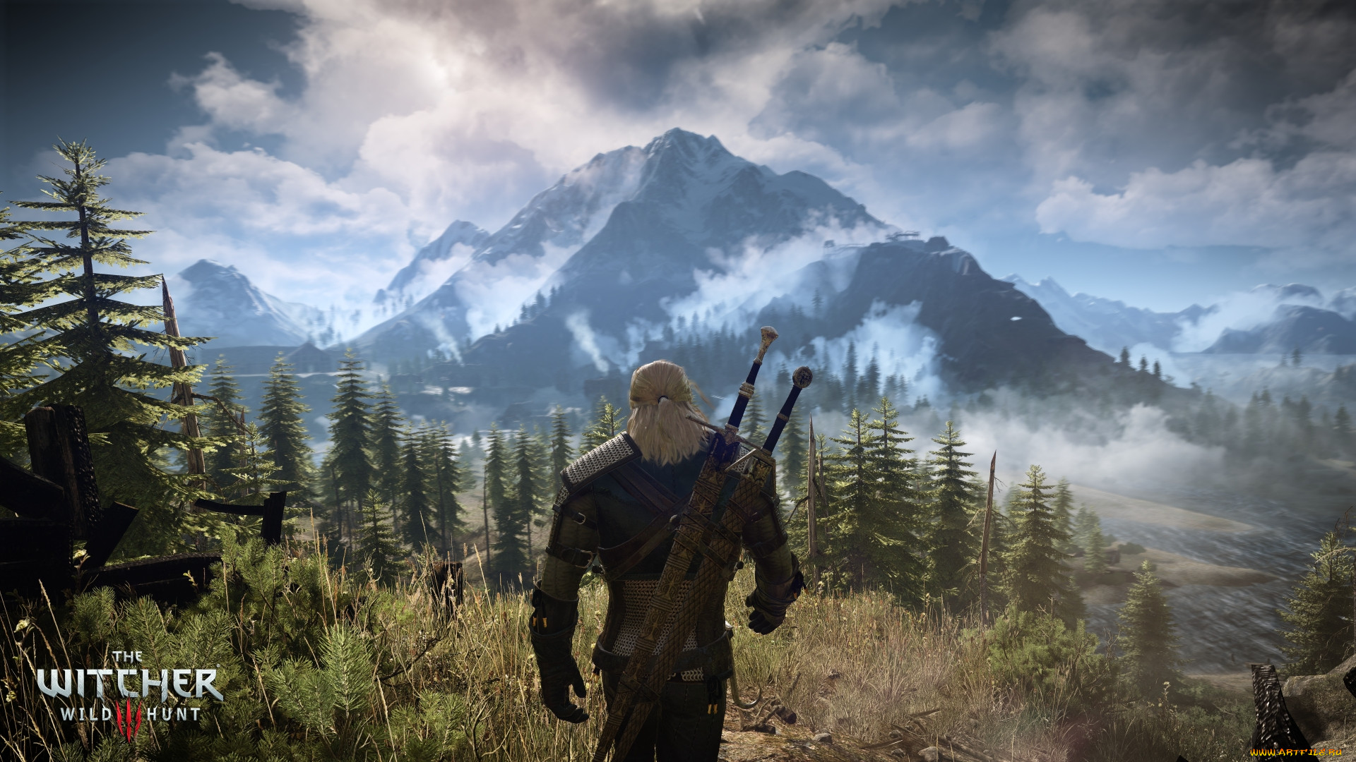 Обои The Witcher 3: Wild Hunt Видео Игры The Witcher 3: Wild Hunt, обои для  рабочего стола, фотографии the witcher 3, wild hunt, видео игры, пейзаж,  горы, природа, колдун Обои для рабочего